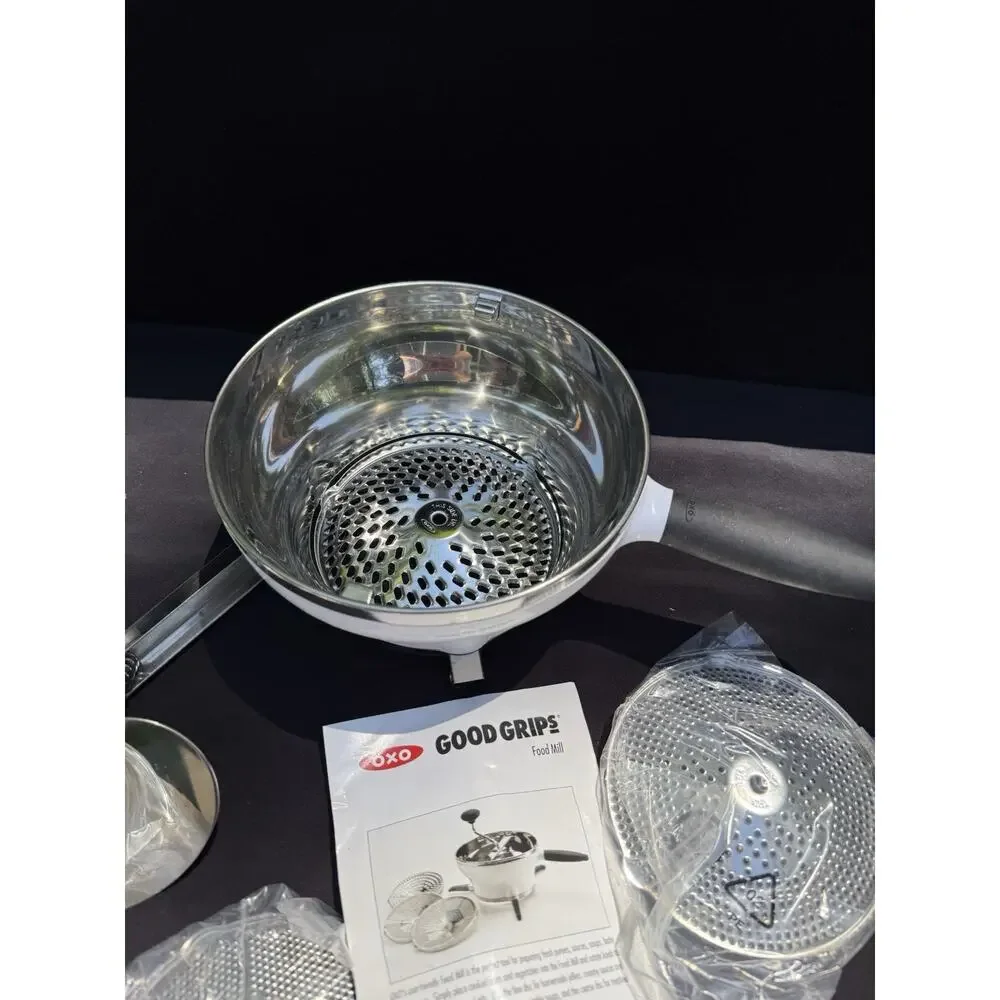 Brand New OXO Good Grips Food Mill 2 Disks Williams Sonoma